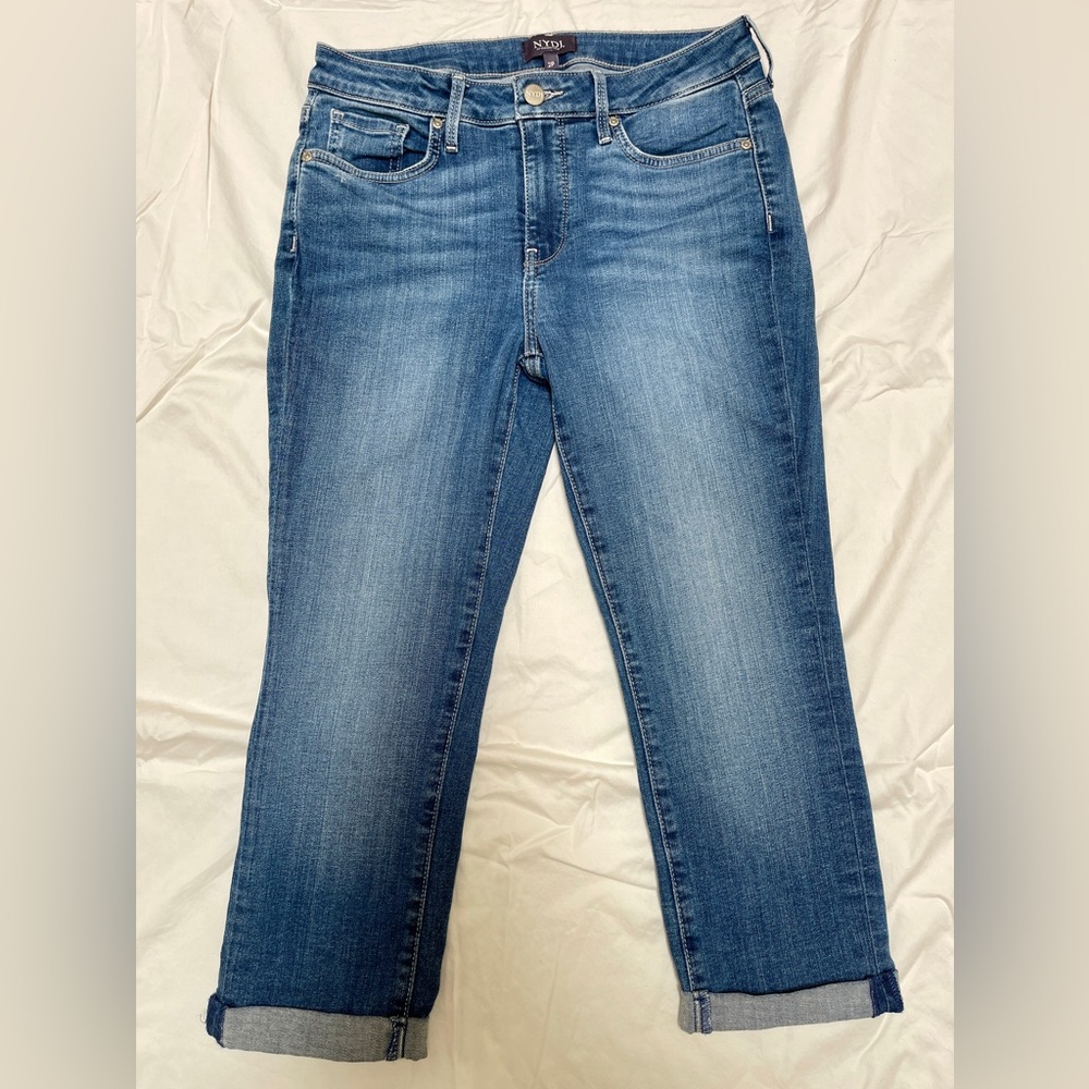 NYDJ Cropped boyfriend roll-hem jeans